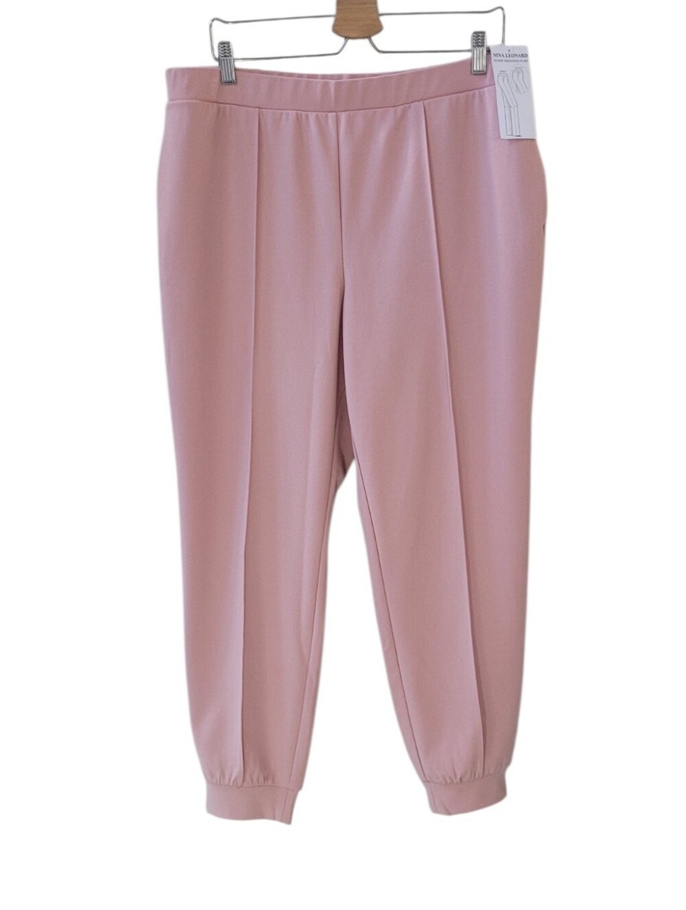 NINA LEONARD Pink Tummy Smoothing Pull On Jogger Pant Size XL